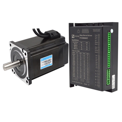 NEMA 34 Closed Loop Stepper Motor 8.2N.m 6.2A L=134mm FY86EL620BC1+ DC24~80V Stepper Servo Driver FYDB808T For CNC Router 150x97.5x53mm