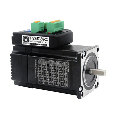 Aubalasti 2N.m Nema23 integrated hybrid servo motor and closed loop 5A 36VDC 0-1500RPM stepper motor driver 57x76mm iHSS57-36-20 IHSS57-36-20
